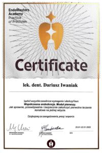 Certyfikat Iwaniak